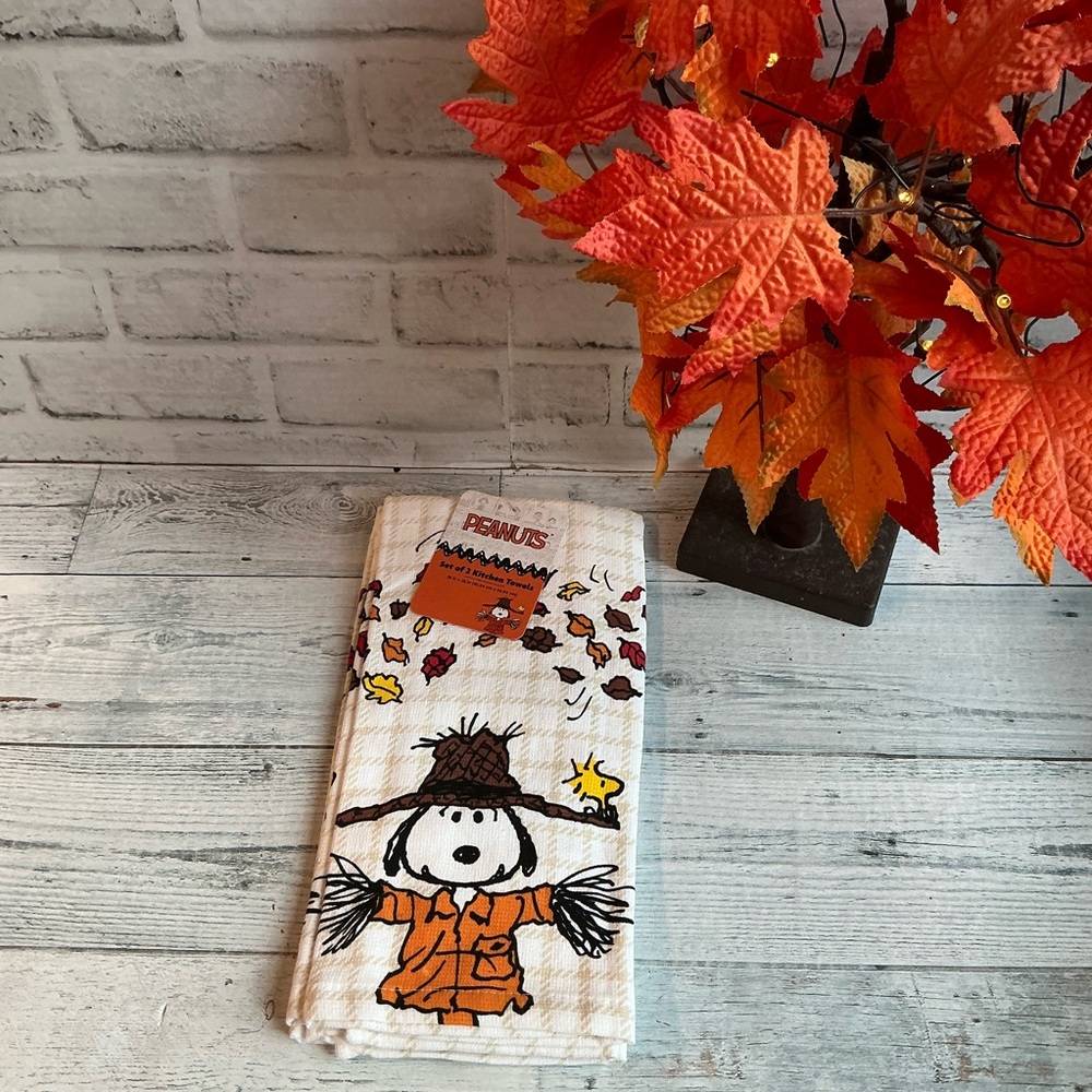 Peanuts Snoopy Scarecrow Kitchen Towel Set - 2-Pack, 16x26"